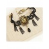 Gothic Black Lace Tassel Lady Lolita Bracelet And Ring Set