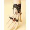 Gothic Cross Bat Lady Lolita Bracelet And Ring Set