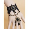 Gothic Retro Black Lolita Wrist Strap And Ring