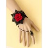 Gothic Rococo Rose Lady Handmade Lolita Bracelet And Ring Set