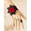 Gothic Rococo Rose Lady Handmade Lolita Bracelet And Ring Set