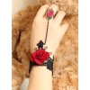 Gothic Rose Retro Lace Lolita Wrist Strap And Ring