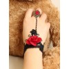 Gothic Rose Retro Lace Lolita Wrist Strap And Ring