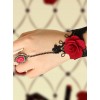 Gothic Rose Retro Lace Lolita Wrist Strap And Ring