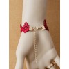 Red Lace Halloween Christmas Gothic Lolita Bracelet And Ring