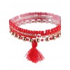 Red Concise Tassel Girls Lolita Wrist Strap