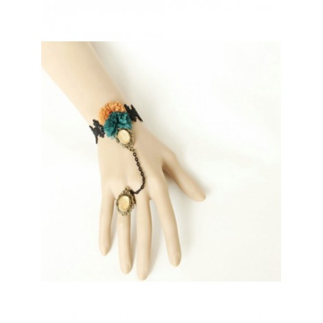 Retro Manor Halloween Lolita Bracelet And Finger Ring Suit