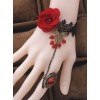 Retro Rose Lace Fashion Lady Lolita Wrist Strap And Ring Suit