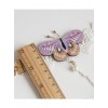 Rococo Purple Butterfly Bracelet And White Pearl Ring