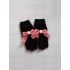 Square Rhinestone Retro Big Bowknot Classic Lolita Velvet Gloves