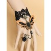 Sweet Black Lace Butterfly Girls Lolita Wrist Strap