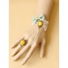 Sweet White Lace Floral Girls Lolita Bracelet And Ring Set