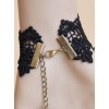 Vintage Black Lace Alloy Heart Shape Lolita Bracelet And Ring