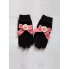 Round Rhinestone Gemstone Vintage Velvet Big Bowknot Classic Lolita Gloves