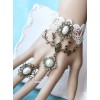 White Lace Alloy Vine Retro Pearl Lolita Wrist Strap