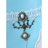 White Lace Alloy Vine Retro Pearl Lolita Wrist Strap