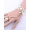 White Lace Pearl Bridal Lolita Wrist Strap