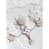 White Lace Pearls Bridesmaid And Bride Classic Lolita Bracelet