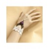 White Lace Purple Rose Lolita Wrist Strap