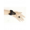 Handmade Rococo Retro Black Bowknot Lolita Bracelet And Ring Set