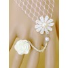 Sweet White Lace Rose Handmade Lolita Wrist Strap