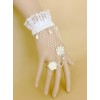 Sweet White Lace Rose Handmade Lolita Wrist Strap