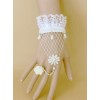 Sweet White Lace Rose Handmade Lolita Wrist Strap