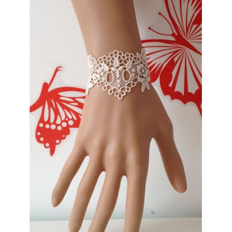 White Lace Wedding Classic Lolita Bracelet