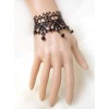 Charming Black Lace Bead Chain Girls Lolita Wrist Strap