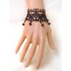 Charming Black Lace Bead Chain Girls Lolita Wrist Strap