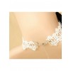 Sexy White Lace Black Floral Girls Lolita Necklace