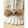 Elegant Light Gold Lace Bowknot Women Lolita Hairpin