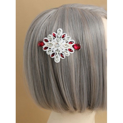 Gorgeous White Lace Rhinestone Lady Lolita Hairpin