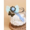 Cute Blue Bowknot Retro Butterfly Pendant Lolita Hairpin