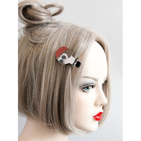 Cute Cartoon Head Portrait Lolita Hairpin