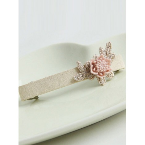 Retro Pink Resin Flower Girls Lolita Hairpin