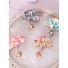 Small Bell Pendant Chinese Style Fan-shaped Sweet Lolita Hairpin