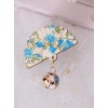 Small Bell Pendant Chinese Style Fan-shaped Sweet Lolita Hairpin