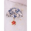 Small Bell Pendant Chinese Style Fan-shaped Sweet Lolita Hairpin