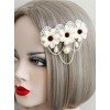 Elegant White Lace Flowers Lolita Hairpin