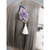 Purple Flower Tassel Chinese Style Handmade Lolita Hairpin