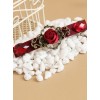 Red Rose And Pearl Gorgeous Lady Lolita Hairpin