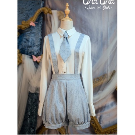 Love And Death Series Printing Blue-gray Lolita Bloomers