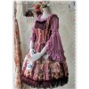 Purple-red Chiffon Lolita Super Short Top With Detachable trumpet Sleeve