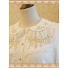 Rose Garden Series White Thickened Chiffon Embroidery Classic Lolita Shirt