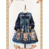 Rose Garden Series Navy Blue Thickened Chiffon Embroidery Classic Lolita Shirt