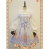 Rose Garden Series White Thickened Chiffon Embroidery Classic Lolita Shirt