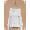 White Doll Collar Lantern Sleeve Bowknot Lolita Blouse