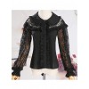 Retro Doll-collar Lace Hollowed Out Classic Lolita Long Sleeve Shirt