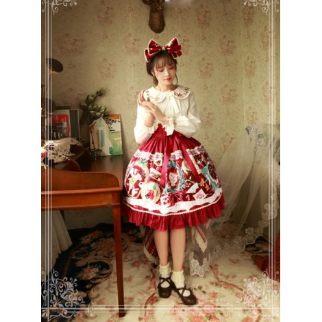 Magic Tea Party Sweet Christmas Series Printing Sweet Lolita Skirt